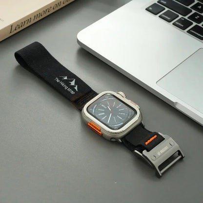 Duzon Nylon Loop Watch Band for Apple Watch – Double Velcro Strap with Magnetic Buckle (Compatible with Ultra/Series 10 to Series 1)