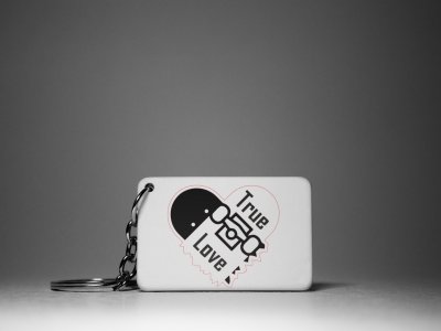 True Love -White -Valentine's Special Keychains(Pack Of 2)