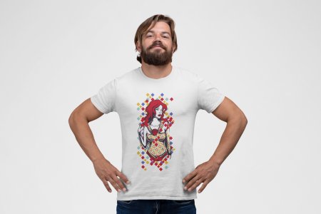 Colourful Illustration - White- printed T-shirts - Men's stylish clothing - Cool tees for boys