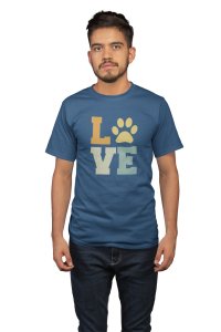 Love Colourfull Text- printed stylish Black cotton tshirt- tshirts for men