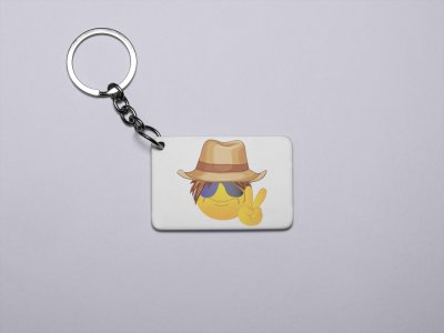 Say Cheese Printed Emoji- Emoji Printed Keychains For Emoji Lovers(Pack Of 2)