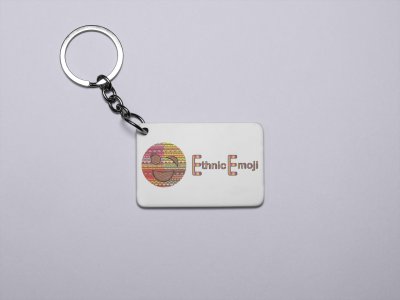 Ethnic Emoji with Patterns - Emoji Printed Keychains For Emoji Lovers(Pack Of 2)