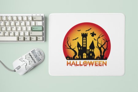 Halloween, Semi circle-Flying Bats -Halloween Theme Mousepads