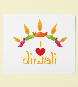 I Love Diwali Mouse Pad - Embrace the Festival of Lights