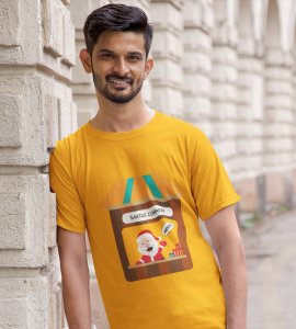 Santa's Gift Shop: Beautifully Printed T-shirt (Yellow) Best Gift For Secret Santa