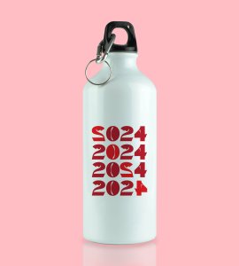 2024 Has Come, Men's Printed Sublimated Aluminium Water Bottle