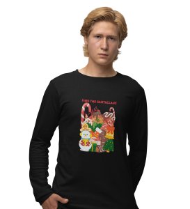 Missing Santa: Mysterious DesignedFull Sleeve T-shirt Black Unique Gifts For Secret Santa