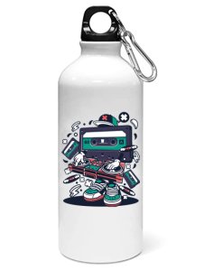 DJ cassette - Sipper bottle of illustration designs