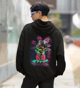 Roll with Nature Style That Celebrates the Green Life Black Cotton Printed Hoodie For Men