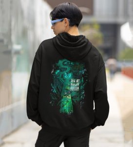 Floating in the Cosmos Let Is Get High Black Cotton Printed Hoodie For Men