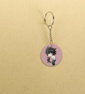 Ls Shadow from Death-Note Anime Printed Round Keychain Pack Of 2