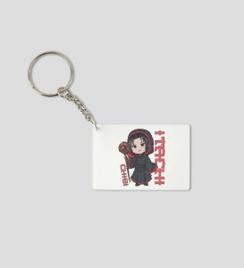 Itachi Eternal Darknes Printed White Anime Keychains Pack Of 2