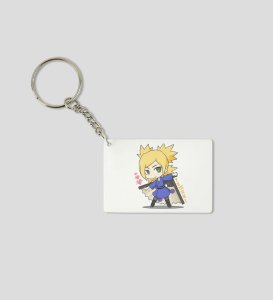 Temari Fierce Gale  Printed White Anime Keychains Pack Of 2