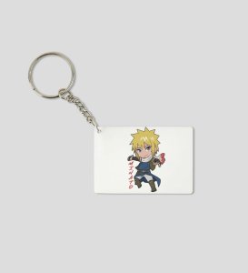 Minato Namikaze The Yellow Flash Of The Leaf  Printed White Anime Keychains Pack Of 2