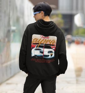 2000 HP Monster on the Streets  Legendary Sports Car Printed Black Hoodie for Men