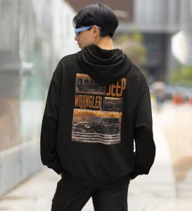 The King of the Trails  4x4 Adventure Vehicle Printed Black Hoodie for Men