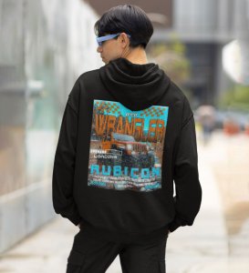 Unstoppable OffRoad Power  4x4 Adventure Vehicle Printed Black Hoodie for Men