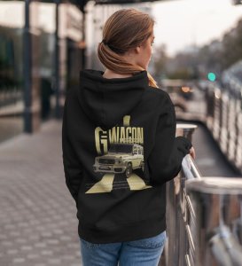 Luxury Meets Strength Iconic All-Terrain SUV Printed Black Hoodie for Women