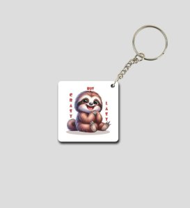 Crazy But Lazy Printed Keychains