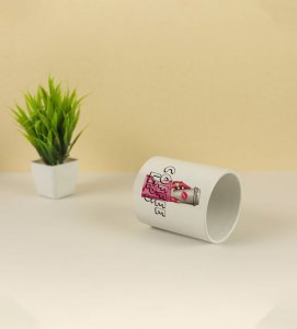 Lipstick Stains And Coffee Gains Printed Coffee Mug 250ml