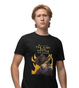 Eyes of Flame: The Fire Eye Hunter Graphic Printed Black T-Shirt