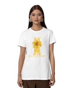 Calling Wings Gently: Graphic Printed White T-Shirt